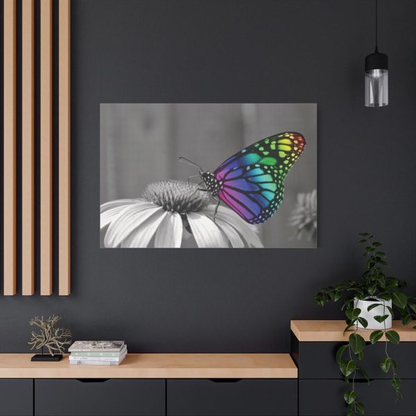 Colorful Butterfly on Flower Standard Canvas