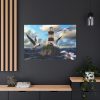 Lighthouse and Seagulls Standard Canvas