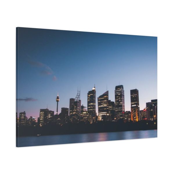 Buildings in the Night Standard Canvas