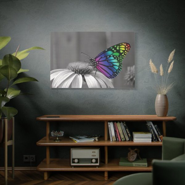 Colorful Butterfly on Flower Standard Canvas