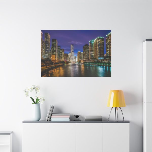 91638-1190.jpg Chicago Illinois River Water Reflections Standard Canvas