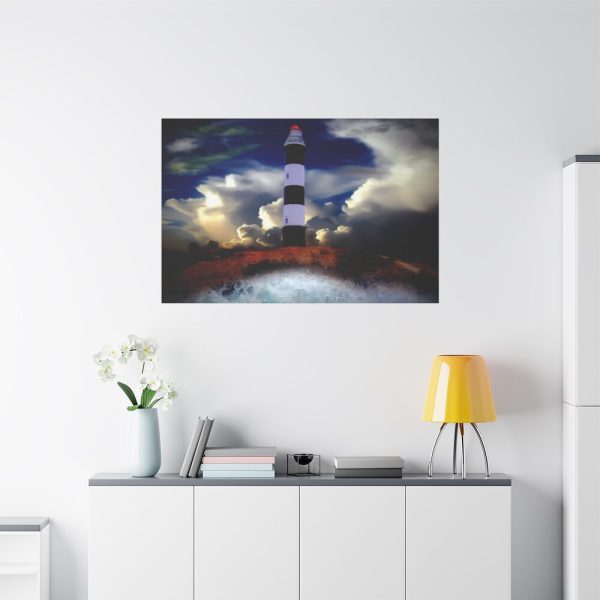 91638-1210.jpg Lighthouse Sea Water Illustration Standard Canvas