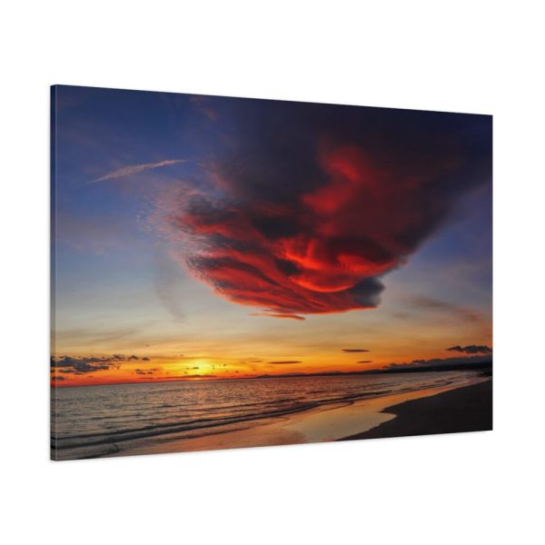 Red Sky at Morning with Ocean Standard Canvas