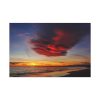 Red Sky at Morning with Ocean Standard Canvas