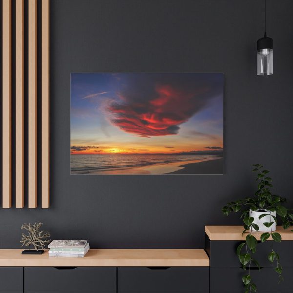 Red Sky at Morning with Ocean Standard Canvas