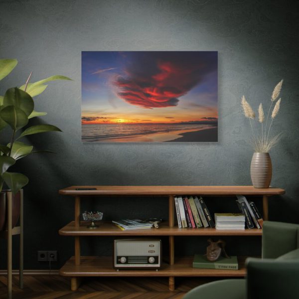 Red Sky at Morning with Ocean Standard Canvas
