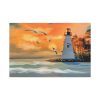 91638-1249.jpg Lighthouse Seagulls and a Beautiful Sky Standard Canvas
