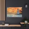 91638-1251.jpg Lighthouse Seagulls and a Beautiful Sky Standard Canvas