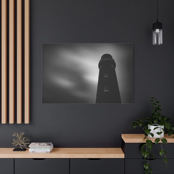 91638-1266.jpg Lighthouse in Black and White Standard Canvas