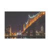 91638-1344.jpg A Well-lit Bridge at Nightfall Across the Waters Standard Canvas