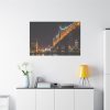91638-1345.jpg A Well-lit Bridge at Nightfall Across the Waters Standard Canvas