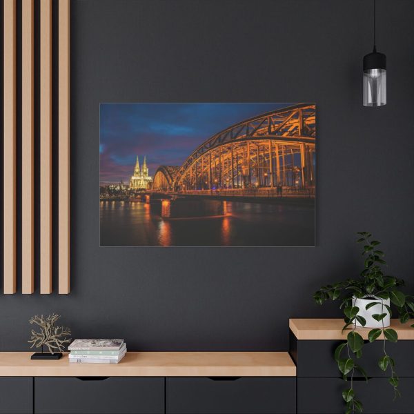 91638-1361.jpg Bridge and Cathedral in the Night Standard Canvas