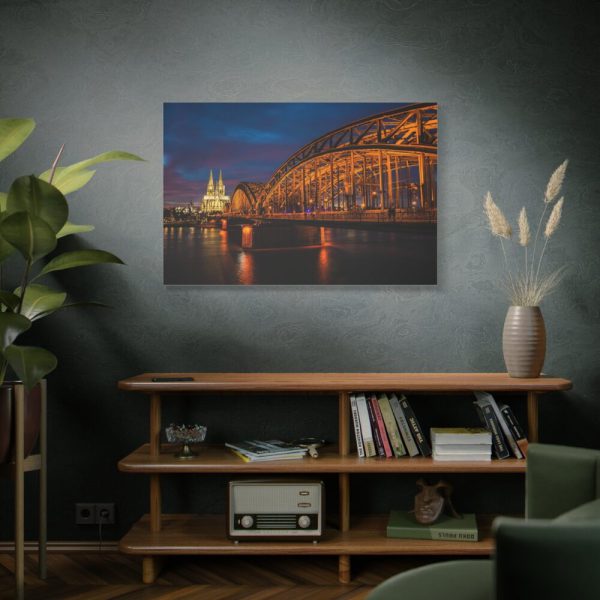 91638-1362.jpg Bridge and Cathedral in the Night Standard Canvas