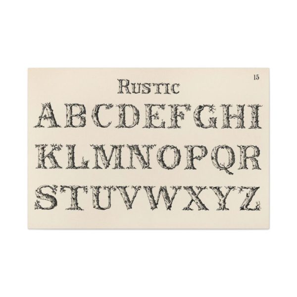 91638-1434.jpg Rustic Draughtsman's Alphabets by Hermann Esser Standard Canvas