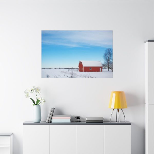 Red Barn in the Winter Standard Canvas