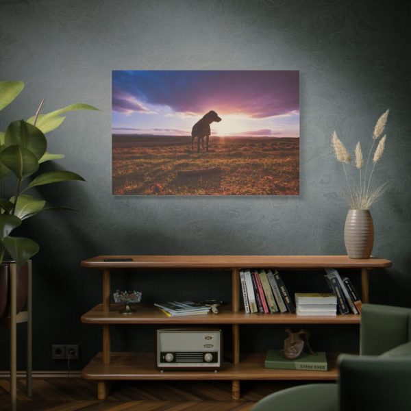 91638-189.jpg Free Dog at Sunset Standard Canvas