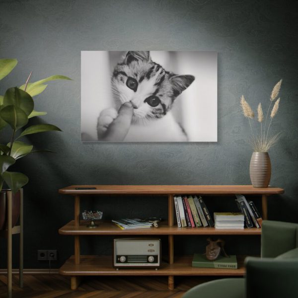 91638-219.jpg Kitten and Finger Standard Canvas