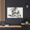 Domestic Cat on a Stool and Three  Kittens by Gottfried Mind Standard Canvas