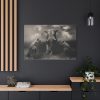91638-283.jpg Big Elephant with Two Lion Standard Canvas