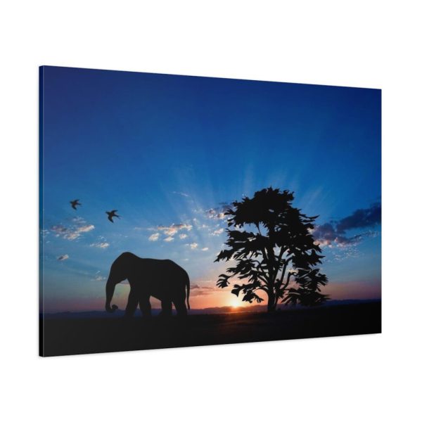 91638-285.jpg Elephant and Sunset Standard Canvas
