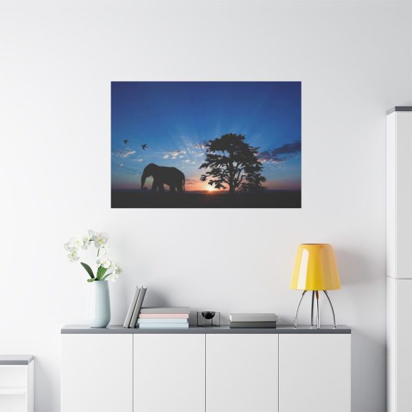 91638-287.jpg Elephant and Sunset Standard Canvas