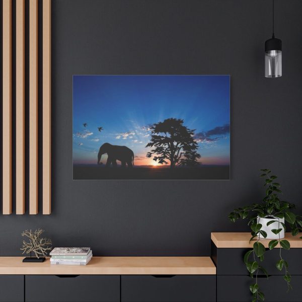 91638-288.jpg Elephant and Sunset Standard Canvas