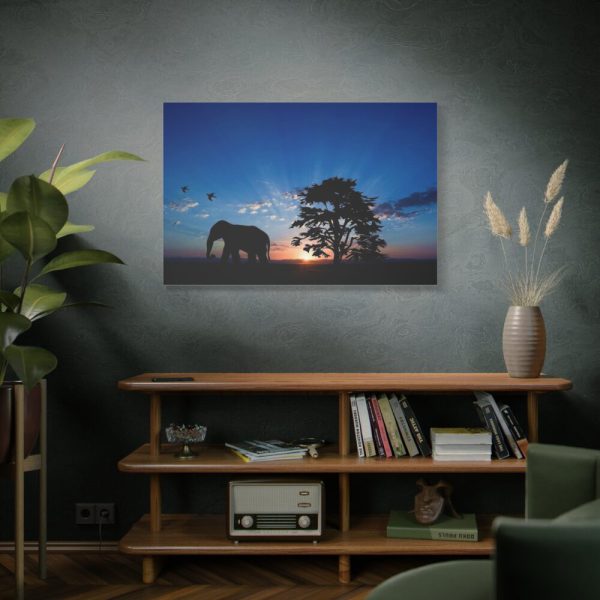 91638-289.jpg Elephant and Sunset Standard Canvas