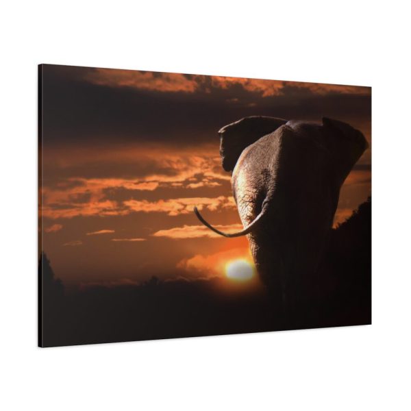 91638-295.jpg Elephant and Yellow Sky Standard Canvas