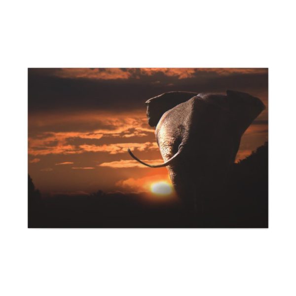 91638-296.jpg Elephant and Yellow Sky Standard Canvas