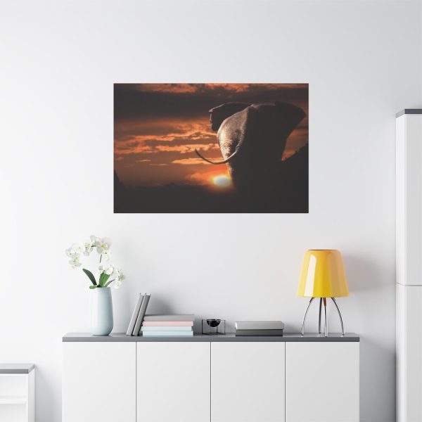 91638-297.jpg Elephant and Yellow Sky Standard Canvas