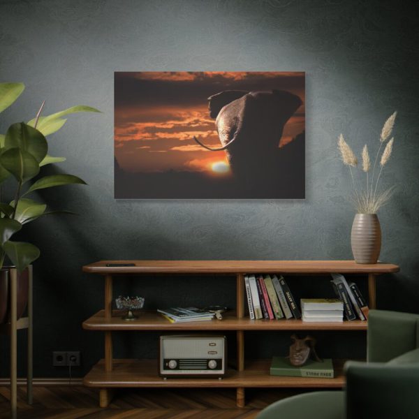 91638-299.jpg Elephant and Yellow Sky Standard Canvas