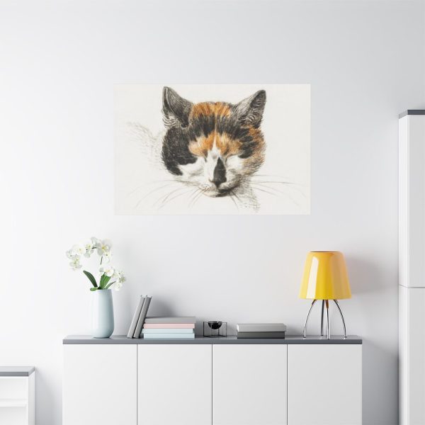 91638-312.jpg Head of a Calico Cat with Closed Eyes by Jean Bernard Standard Canvas