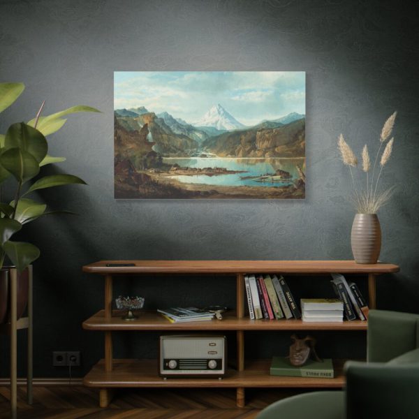 91638-459.jpg Mountain Landscape with Indians by John Mix Stanley Standard Canvas