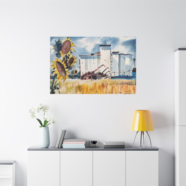 91638-477.jpg Grain Elevator, Kansas by Robert Johnson Standard Canvas