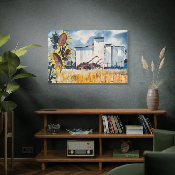 91638-479.jpg Grain Elevator, Kansas by Robert Johnson Standard Canvas