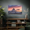91638-499.jpg Snowcapped Mountain Peak on a Cloudy Sunrise in Matterhorn Standard Canvas