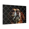 91638-5.jpg Dog Behind Wire Fence Standard Canvas