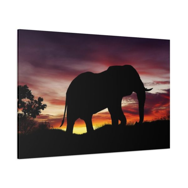91638-530.jpg Elephant and Sunset in Africa Standard Canvas