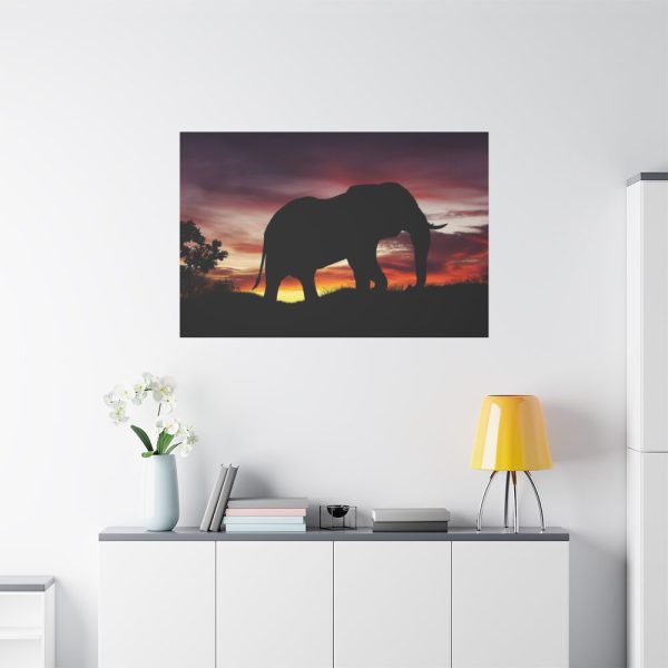 91638-532.jpg Elephant and Sunset in Africa Standard Canvas