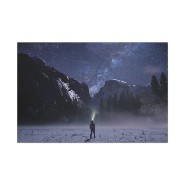 91638-546.jpg Person Facing Towards Snow Mountains Standard Canvas