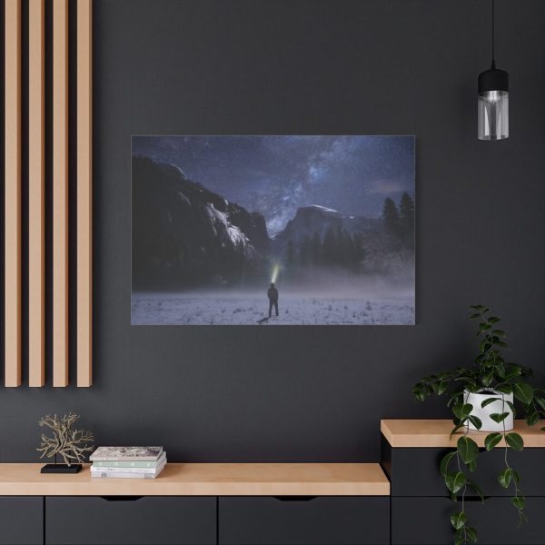 91638-548.jpg Person Facing Towards Snow Mountains Standard Canvas