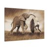 91638-560.jpg Elephant Play on the Rain with Umbrella Standard Canvas