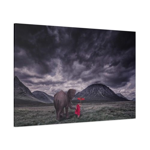Elephant and Child Friendship Standard Canvas