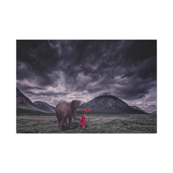 Elephant and Child Friendship Standard Canvas
