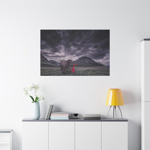 Elephant and Child Friendship Standard Canvas