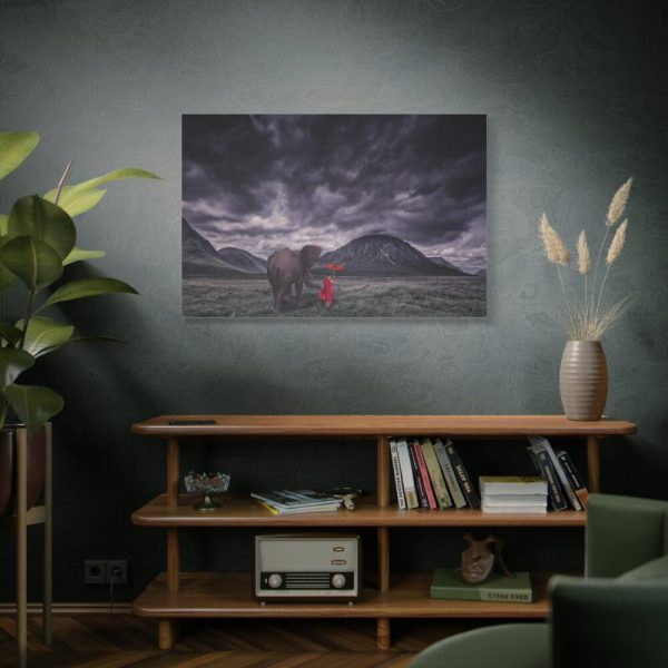 Elephant and Child Friendship Standard Canvas