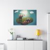 91638-572.jpg Elephant and Giraffe Illustration Standard Canvas