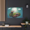 91638-573.jpg Elephant and Giraffe Illustration Standard Canvas
