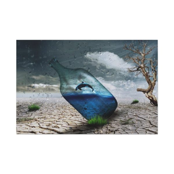 91638-586.jpg Bottle Dolphin in Desert Standard Canvas