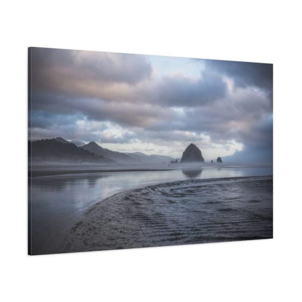 Misty View of the Mountain and Beach Standard Canvas